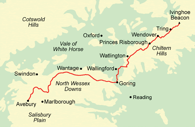 The Ridgeway Trail Running map